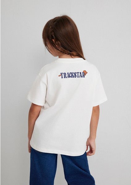 Baskılı Ekru Tişört 7610347-70057