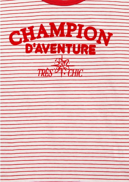 Uzun Kollu Çizgili Tişört 7610357-90989