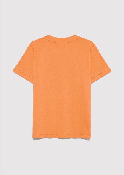 Mavi Logo Baskılı Turuncu Tişört 6610030-71421