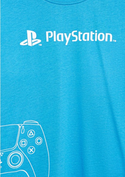 PlayStation Baskılı Mavi Tişört​ 6610376-70772