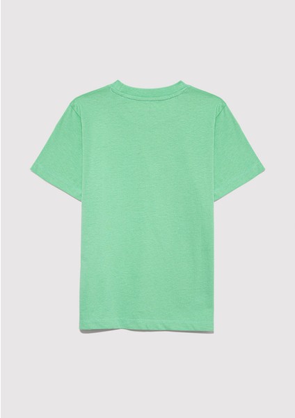 Mavi Logo Baskılı Yeşil Tişört 6610030-71789