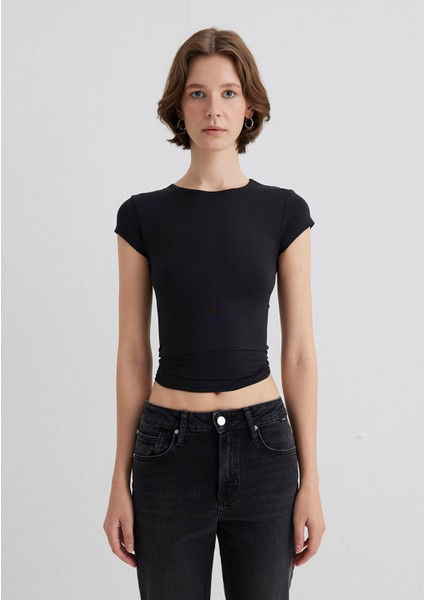 Siyah Poliamid Tişört 1613500-900