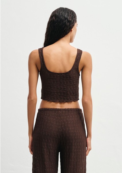 Kahverengi Örme Atlet 1613630-70244