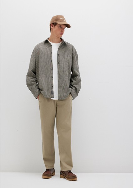 Dikiş Detaylı Bej Pantolon 0010477-86749