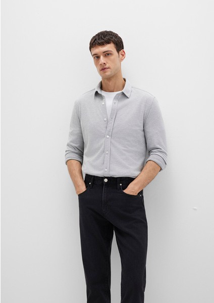 Gri Örme Gömlek 0211513-80018