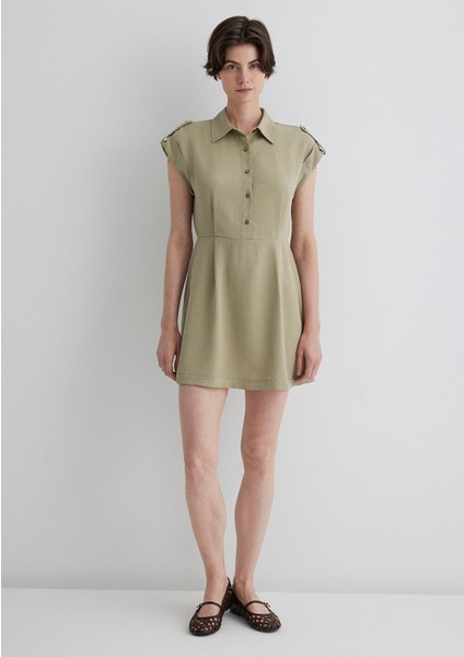 Yeşil Gömlek Elbise 1310758-86749