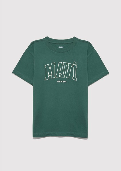 Mavi Since 1991 Baskılı Yeşil Tişört 6610369-71930