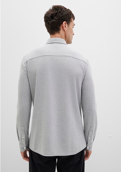 Gri Örme Gömlek 0211513-80018