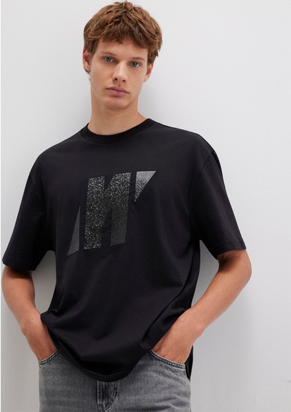 Mavi Pro Logo Baskılı Siyah Tişört 0613086-900