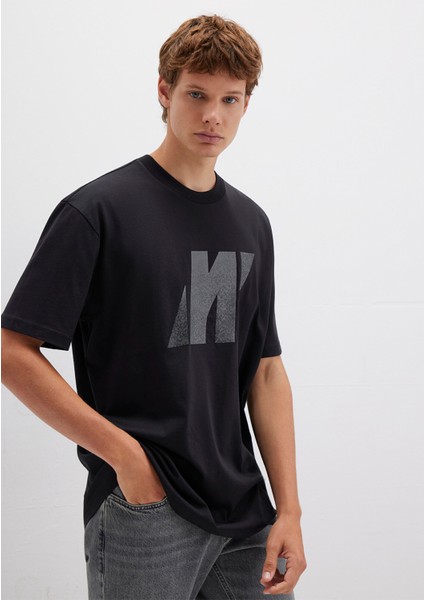 Mavi Pro Logo Baskılı Siyah Tişört 0613086-900