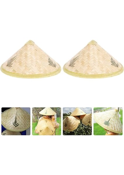 Naturel Renk Cambodia Kamboçyalı Vietnam Şapkası Pvc Hasır - Lisinya indirimleri