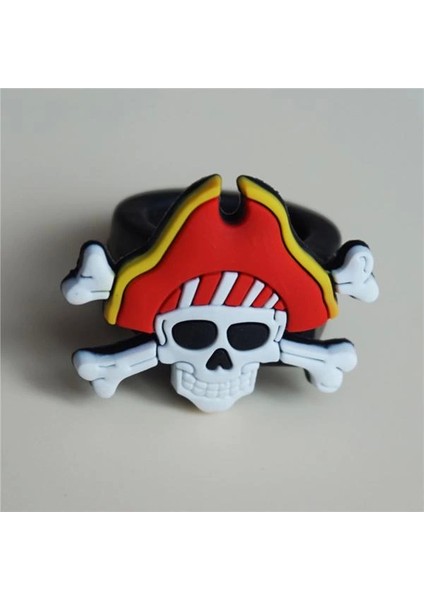 Kırmızı Renk Şapkalı Çocuk Uyumlu Plastik Korsan Yüzüğü - Lisinya