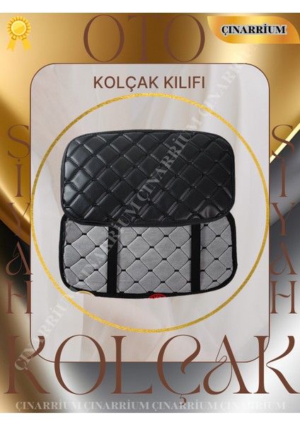 Renault Clio Iıı Grandtour 2008-2012 Deri Oto Kolçak Kılıfı Örtüsü Capitone Süngerli Siyah Nakışlı modelleri