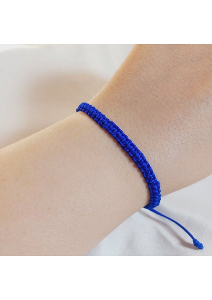 Saks Mavisi Makrome Bileklik - Sörfçü Bileklik - Unisex El Yapımı Makrome Asansörlü Ayarlanabilir Hediyelik - İp Bileklik - Makrome Bileklik - Örgü Bileklik - Saks Mavisi Bileklik fiyatları