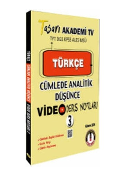 Tasarı Türkçe Cümlede Analitik Video Ders Notları 3