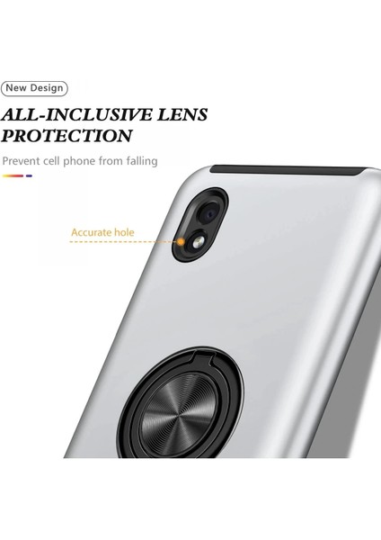 Samsung Galaxy A01 Core Kılıf Elit Yüzüklü Kapak - GÜMÜŞ-(5796) fiyatları