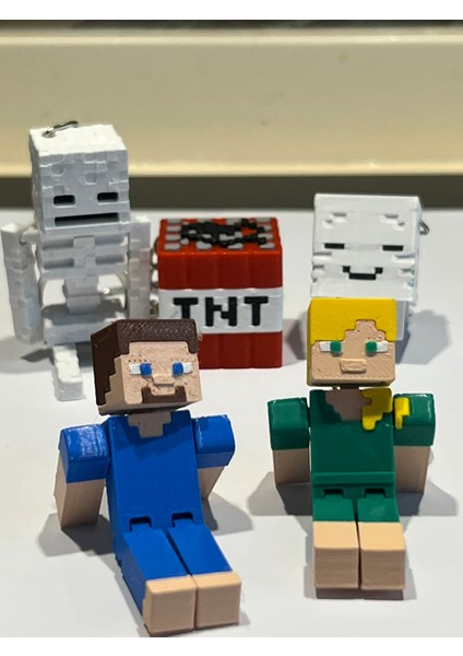 Blok Evren Figür Anahtarlık Seti-8 Adet