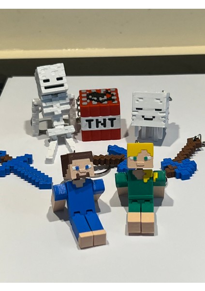 Blok Evren Figür Anahtarlık Seti-8 Adet fiyatları