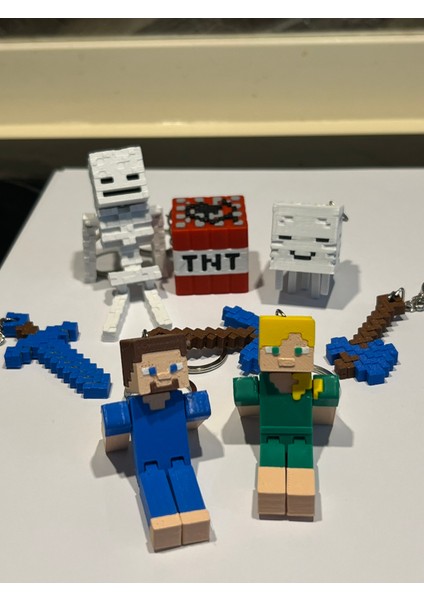 Blok Evren Figür Anahtarlık Seti-8 Adet indirimleri