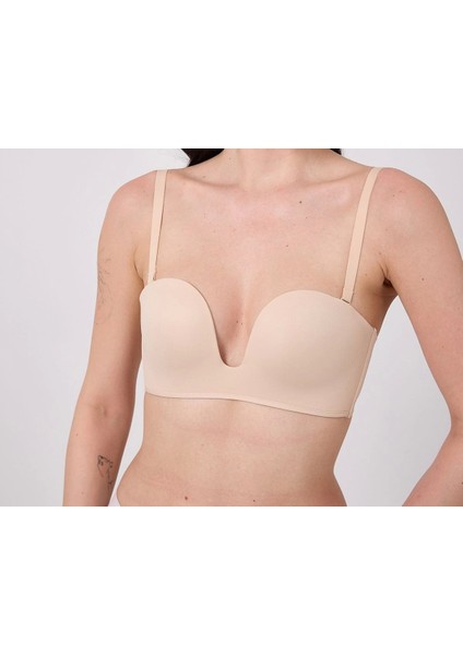 Freshness MSF05 Destekli V Dekolte Lazer Kesim Sütyen