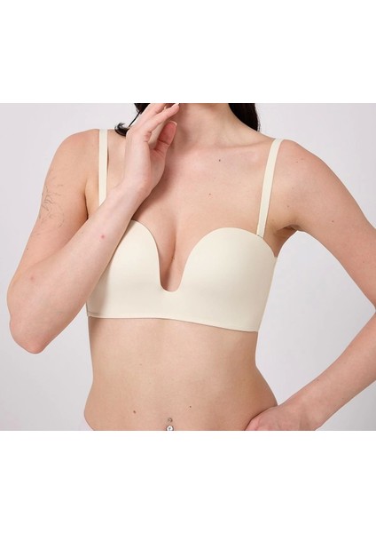 Freshness MSF05 Destekli V Dekolte Lazer Kesim Sütyen