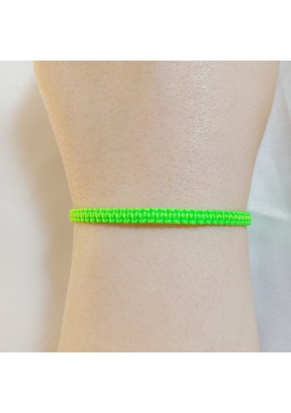 Fosforlu Yeşil Makrome Bileklik - Sörfçü Bileklik - Unisex El Yapımı Makrome Asansörlü Ayarlanabilir Hediye - Ip Bileklik - Makrome Bileklik - Örgü Bileklik - Fosforlu Yeşil Bileklik