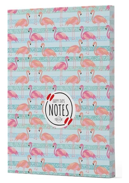 Flamingo 1 - Yan Baskılı Çizgili Defter