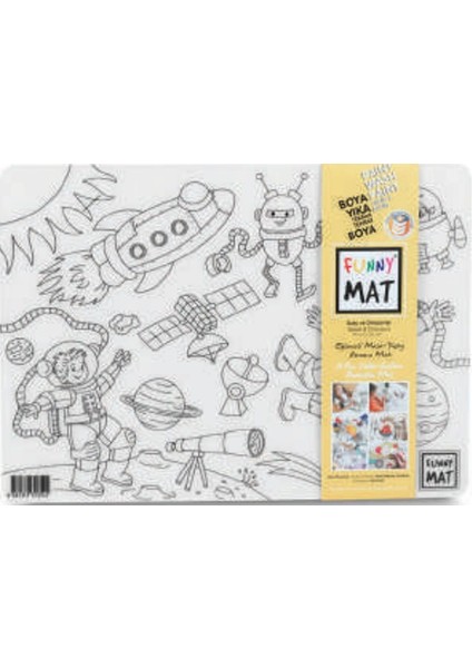 Funny Mat - Uzay ve Dinozorlar 25 x 35 cm