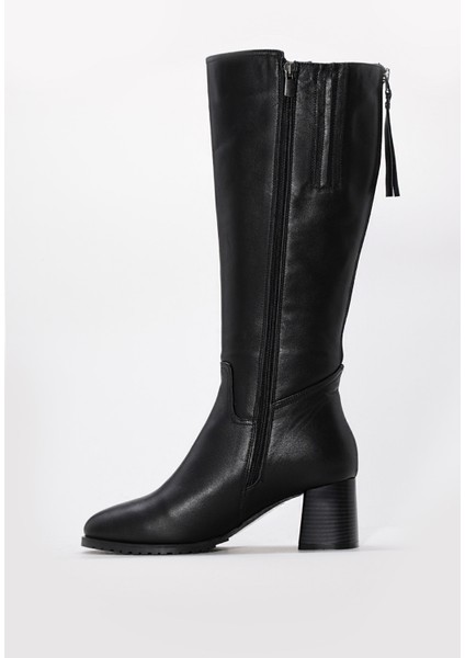 Hakiki Deri Kürklü Kadın Klasik Çizme 064YZA850