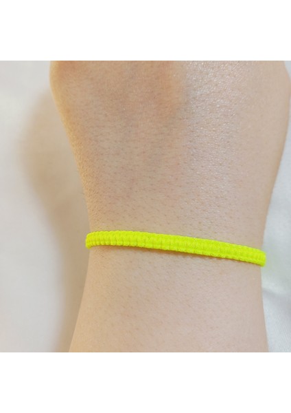 Fosforlu Sarı Makrome Bileklik - Sörfçü Bileklik - Unisex El Yapımı Makrome Asansörlü Ayarlanabilir Hediye - Ip Bileklik - Makrome Bileklik - Örgü Bileklik - Fosforlu Sarı Bileklik