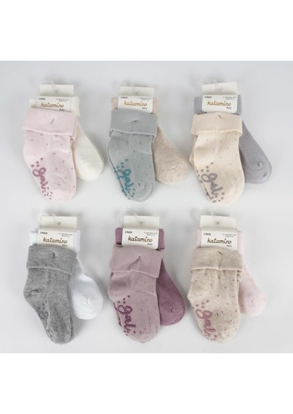 Nessiworld Mettila 2'li Abs'li Kız Bebek Soket Çorap K44106 Asorti