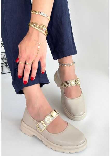 Okira Bej Rugan Oxford Ayakkabı - Lisinya