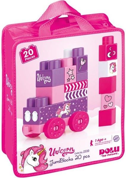 Nessiworld 2550 Unıcorn Çantalı Mega Blok 20 Lı