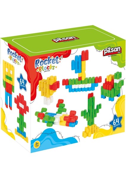 Nessiworld 03 604 Rocket Bloklar 64 Parça -Pilsan Oyuncak