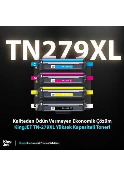 Brother Uyumlu TN-279XL Yüksek Kapasiteli 4 Renk (Takım) Muadil Toner Çipli | MFC-L3760CDW fiyatları