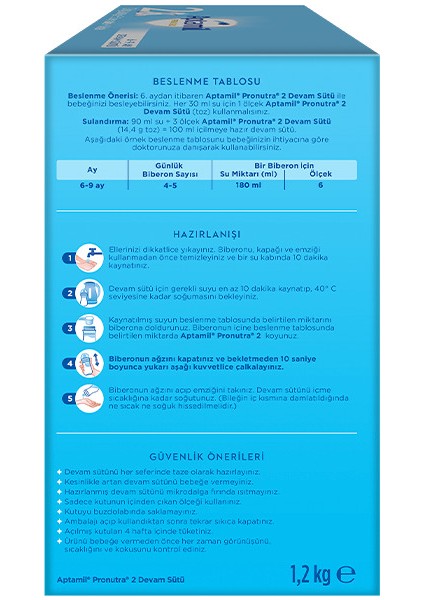 Nessiworld Aptamil Devam Sütü Maması No2 6-9 Ay 1200 gr fırsatları