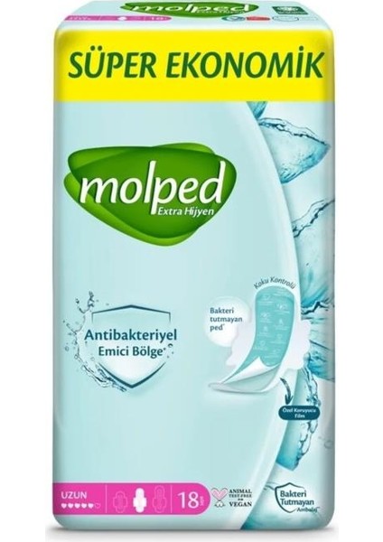 Nessiworld Molped Extra Hijyen Uzun Ped Süper Eko 18 Adet