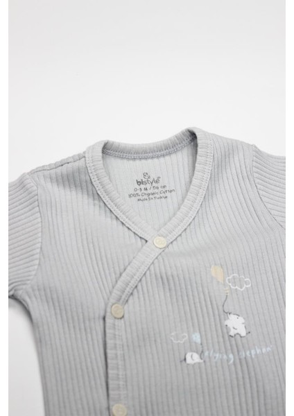 Nessiworld Bistyle Flying Elephant 2'li Yarım Kol Badi 17117 Ekru Gri modelleri