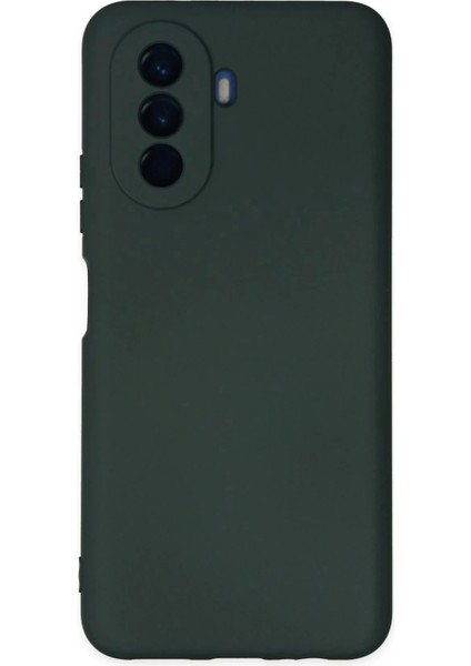 Huawei Nova Y70 Kılıf Nano Içi Kadife Silikon - Koyu YEŞIL-(5796)
