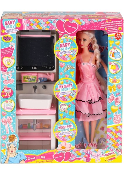 Nessiworld OYD-02390 Bebek ve Aynalı Lavabo Oyun Seti -Oydaş Oyuncak