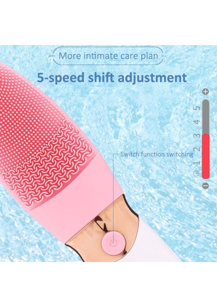 Derin Gözenek Temizliği Için Ince Kaba Silikon Uçlu Elektrikli Yüz Temizleme Fırçası ( Lisinya )