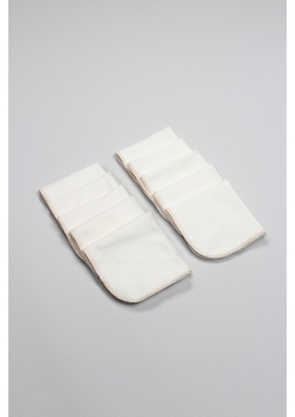 Nessiworld Bistyle Organik 20X20 10'lu Penye Mendil 90102 Ekru modelleri