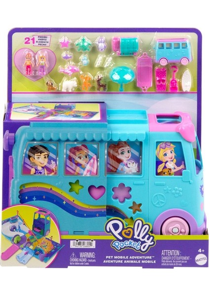 Nessiworld JCC22 Polly Pocket Hayvancıkların Karavan Macerası Oyun Seti