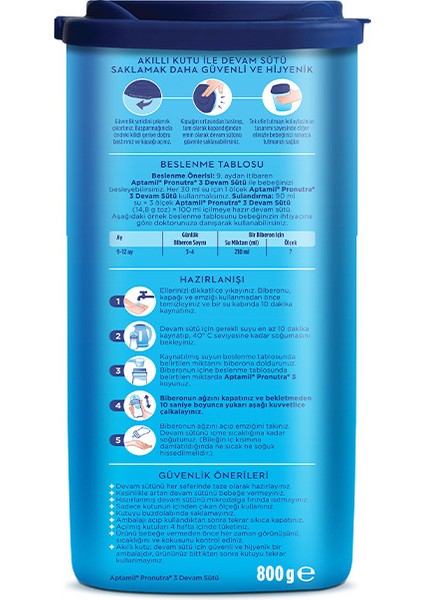 Nessiworld Aptamil Devam Sütü Maması No3 9-12 Ay 800 gr fırsatları