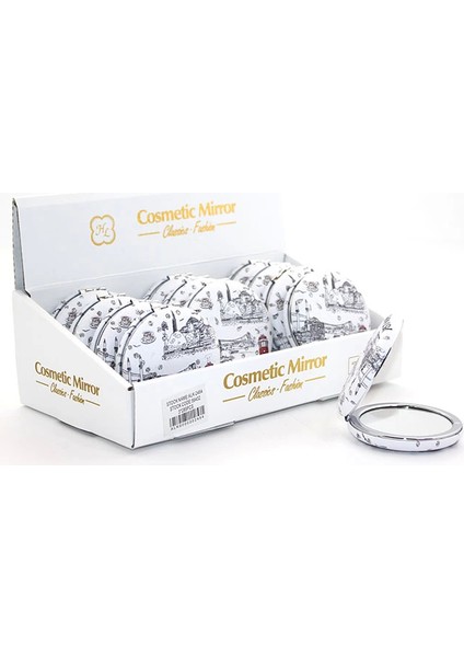 Taşlı Istanbul Tasarımı El Aynası Kalın ALK2494 - Lisinya