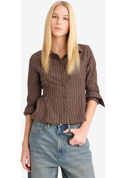 Coool Fitted Poplin Uzun Kollu Gömlek G1004AX25AU