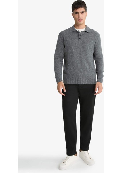 Standart Fit Polo Yaka Triko Kazak F7230AX25WN fiyatları