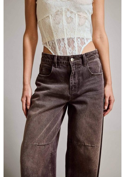 Wide Leg Geniş Bol Paça Bilek Boy Jean Pantolon G2909AX25AU fırsatları