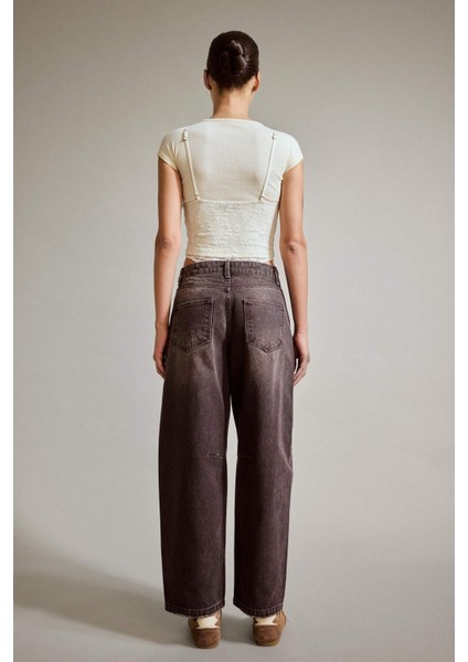 Wide Leg Geniş Bol Paça Bilek Boy Jean Pantolon G2909AX25AU indirimleri