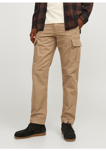 Lastikli Paça Açık Kahve Erkek Kargo Pantolon 12258150_JPSTKANE Barkley Cargo Pan